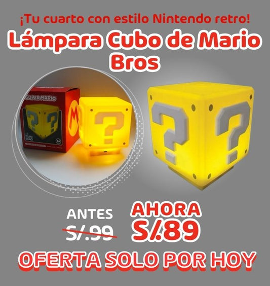 Lámpara Cubo de Mario Bros